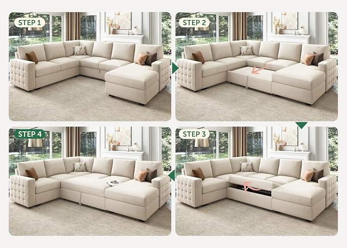 HONBAY Sectional Sleeper Sofa - Image 7