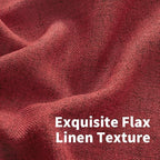 YoungsTex Burgundy Red Linen Curtains 80 Inch Length - Image 5