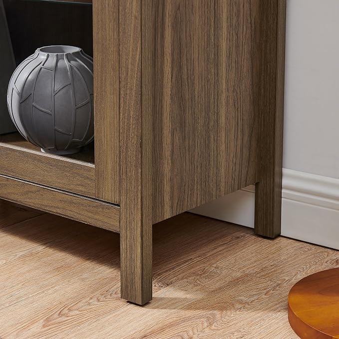 67" Tall Display Cabinet with Glass Doors, Glass Display Case Storage Cabinets - Image 8