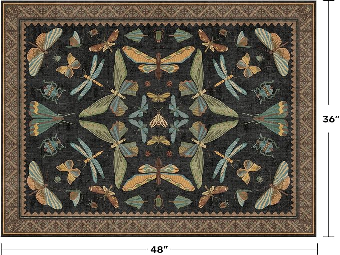 Black Front Door Mat Indoor Entrance Non Slip Washable - Image 2