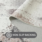 Living Room Rug 7x10 Coffee Area Rugs Machine Washable Abstract Boho Large Rug - Image 9