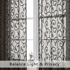 Furman Chocolate Sheer Curtains 84 inches Long - Image 3