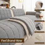 Velvet Couch Covers for Sectional Sofa Washable, Non-Slip L Shaped Sectional - Image 5