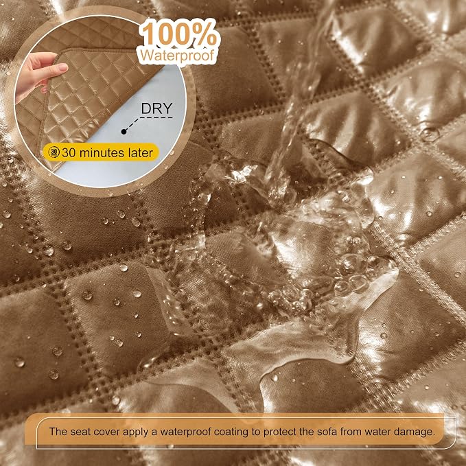 HDCAXKJ 100% Waterproof Reclining Sectional Couch Covers L Shape Recliner Sofa - Image 3
