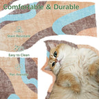 Area Rug 4x6 Orange Rug Washable Rugs Non Slip Low Pile Small Carpet - Image 2