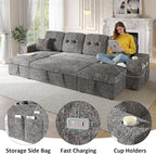 Modular Sectional Sleeper Sofa Bed, Couches - Image 6