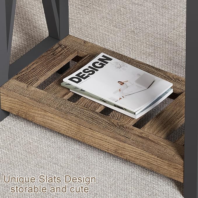 ChooChoo Farmhouse End Table, Narrow Side Table, Slim End Table - Image 5