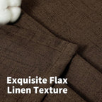 YoungsTex Brown Linen Curtains 63 Inches Length 2 Panels - Image 5