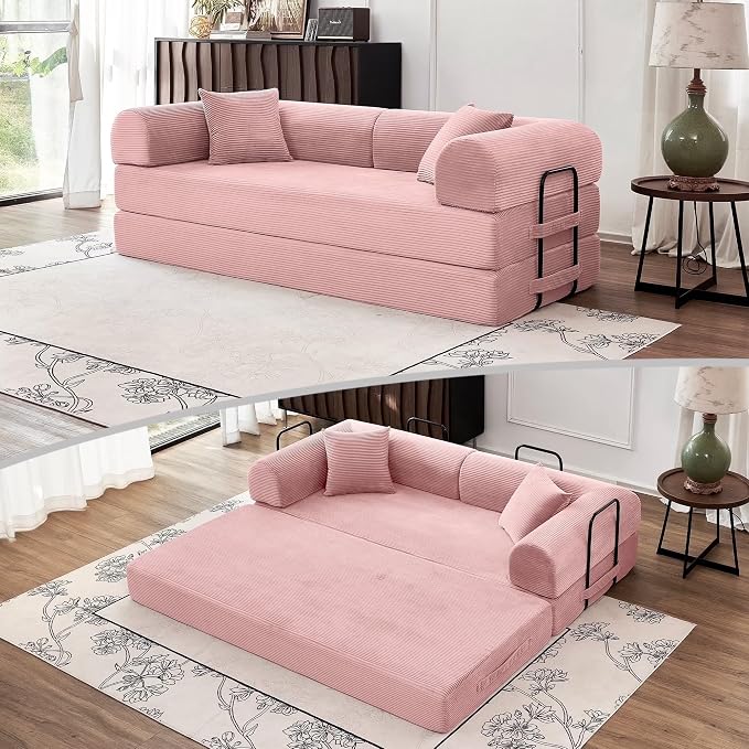 79'' Convertible Couch Bed, Folding Sleeper Sofa by ZQRhome
