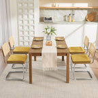 Zesthouse Dining Chairs Set of 4, Natural Rattan Accent Chairs by Zesthouse