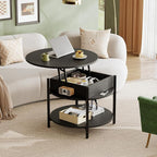WLIVE Round Lift Top Coffee Table - Image 2