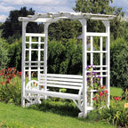 VINGLI Rustic Wooden Wheel Bench Outdoor Bench, Patio Bench Wagon Slatted Seat - Image 7
