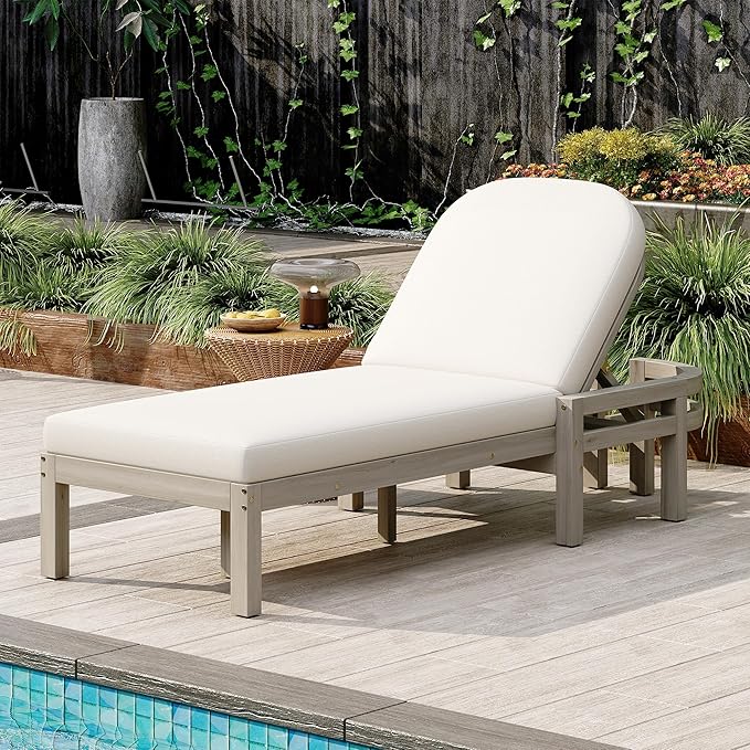 Outdoor Chaise Lounge Chair Set of 3, Patio Chaise Lounge Recliner - Image 3