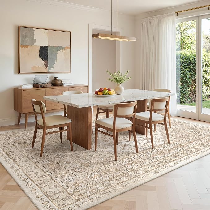 5x7 Area Rugs for Living Room, Large Washable Rug, Dining Room, Low Pile - Image 8