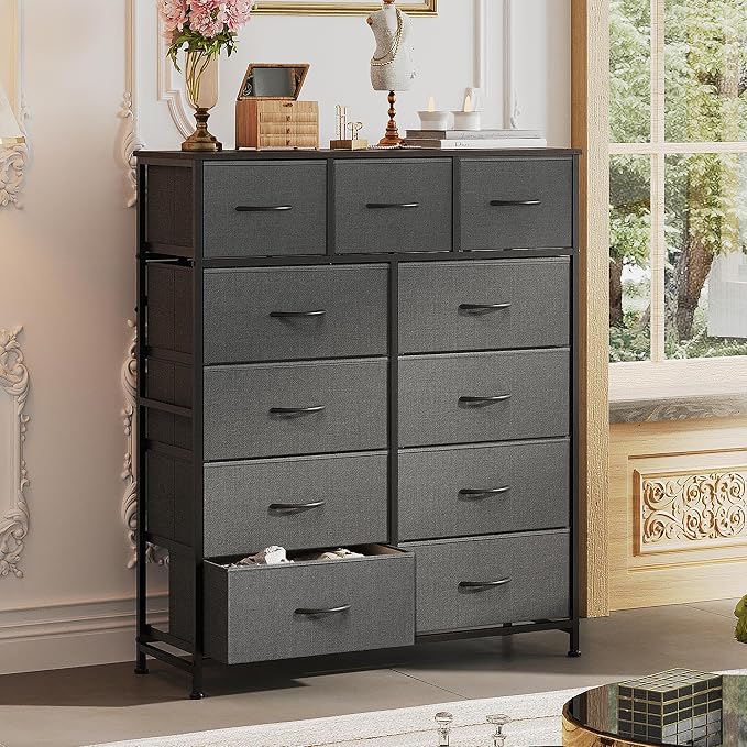 WLIVE Tall Dresser for Bedroom, Fabric Dressers Storage Tower, Dresser & Chest - Image 4