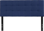 Flash Furniture Bedford Tufted Upholstered Full Size Headboard in Navy Fabric - Image 8