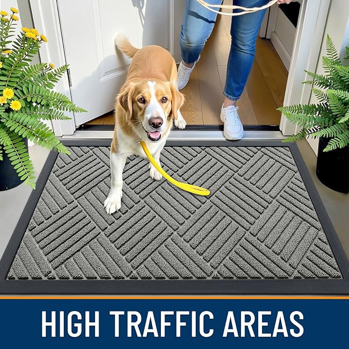 OLANLY Front Door Mat Outside Entrance 47x32, Waterproof Heavy-Duty Doormat | - Image 6