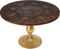 Coffee Table 24x24x18 Inch-Hand-Carved Solid Wood Center Table, Vintage Burnt by TheWoodenTown