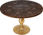 Coffee Table 24x24x18 Inch-Hand-Carved Solid Wood Center Table, Vintage Burnt by TheWoodenTown