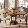 Einhomn 43-59" Extendable Round Dining Table, Kitchen Table by Einhomn