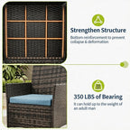 3-Piece Outdoor Furniture Set, PE Rattan Wicker Chairs - Image 5