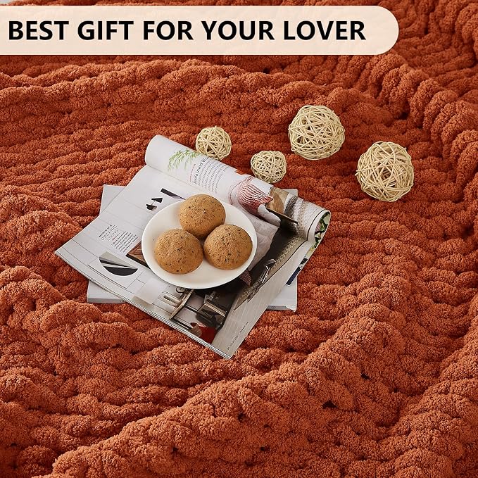 L'AGRATY Chunky Knit Throw Blanket - Image 7