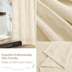 Beige Linen Curtains 54 Inches Long - Image 6