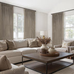 Custom 60 Inch Wide Pleated Natural Linen Curtains 92 Inches Long - Image 5