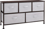 Amazon Basics Extra Wide Fabric 5-Drawer Storage Organizer Unit by AmazonBasics