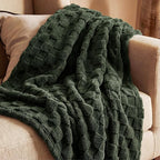 Bedsure GentleSoft Olive Green Throw Blanket - Image 5