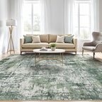 LOONGRUG 7x9 Area Rug Washable Large Neutral Modern Living Room Rugs | Abstract - Image 5