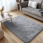 OLANLY 4x5 Machine Washable Accent Rug, Soft Fluffy Shaggy Area Rug - Image 3