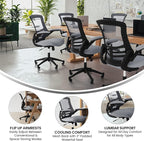 Flash Furniture Kelista Office Chair, Dark Gray Mesh - Image 4