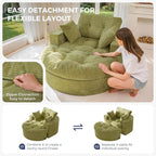 MAXYOYO Oversized Round Chaise Lounge Sofa, Upholstered Lounge Chair - Image 4