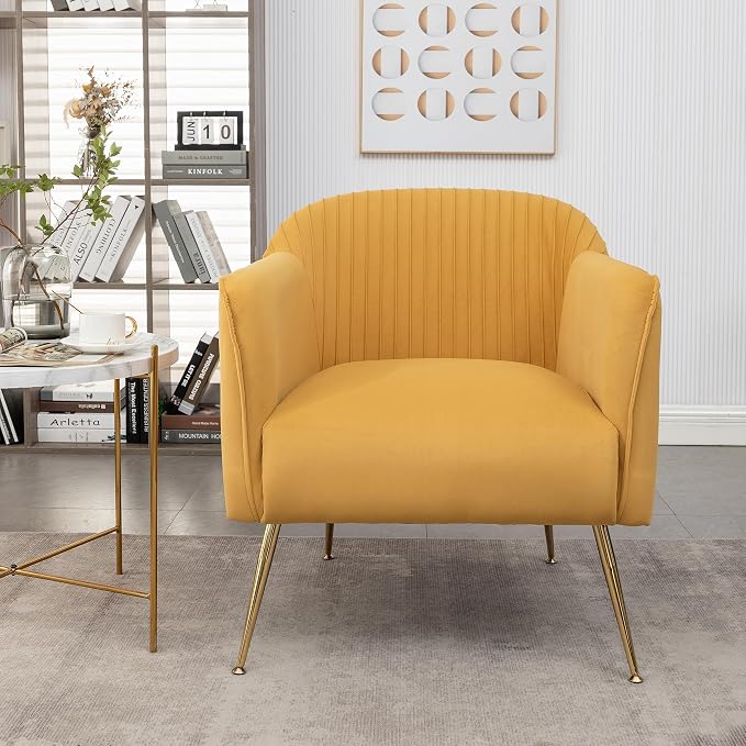 Container Furniture Direct Contemporary Velvet Accent Chairs - Image 2