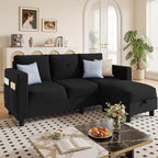 JAMFLY Convertible L-Shaped Sectional Sofa by JAMFLY