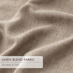 MIULEE Copper Brown Pinch Pleated 100% Blackout Linen Curtains 40x84 Inches | - Image 6