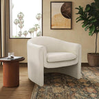 SAFAVIEH Couture Collection Laylette Ivory Boucle Accent Chair - Image 2