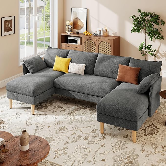 WorthFurni Sectional Couches for Living Room, U Shaped Modular Sectional Sofa by WorthFurni