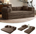 79" Convertible Sofa Bed with Fixed-Shape Frame & Removable Armrests, Modular by SAVENICA