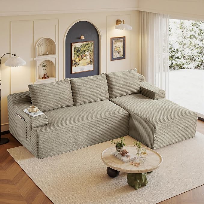 96" Sectional Couches for Living Room Cloud Couch Sofa by AWarmHomeForYou
