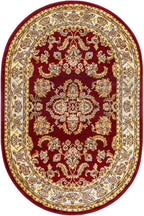Rugs.com Aditi Collection Rug – 4x6 Oval Red Medium-Pile Rug Perfect - Image 3
