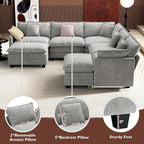 Ihanherry 114" V-Shaped Modern Sofa Modular Sectional Cloud Couch - Image 6