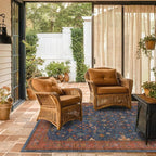 Navy Blue Area Rug 5x7 Living Room Rug by HazoHaus