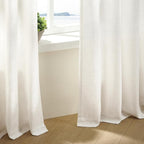 Pinch Pleated Linen Curtains 105 Inches Long - Image 9