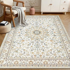 3x5 Area Rugs Living Room: Washable Vintage Rug - Image 4