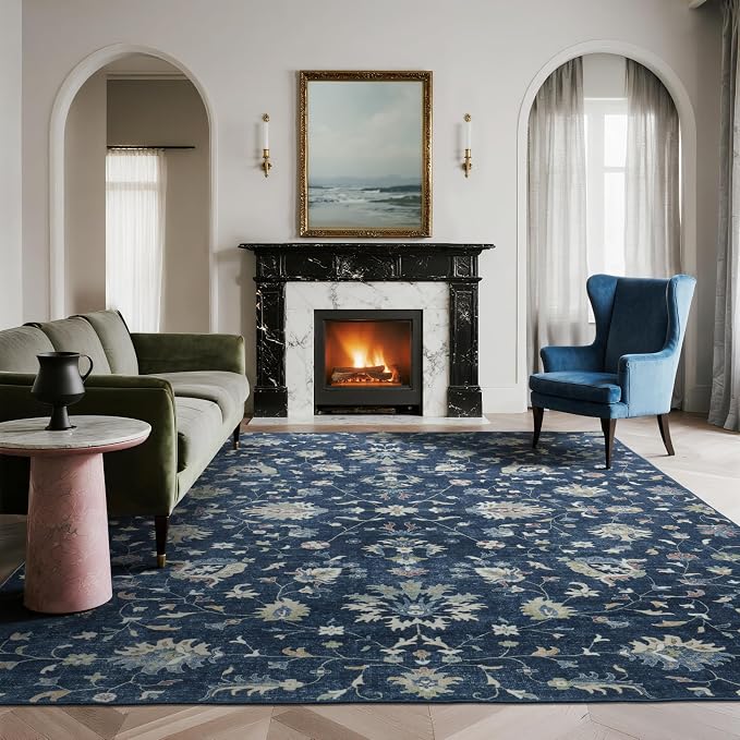 8x10 Boho Washable Area Rugs for Living Room, Dining Room, Nursery | Ultra Soft by Lbris