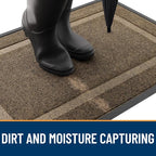 OLANLY Front Door Mat Outside 59x20, All-Season Heavy-Duty Rubber Doormat | - Image 5