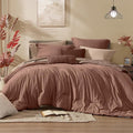 Monbix Full Size Comforter Set, Terracotta Bedding Comforter by Monbix