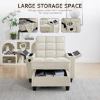 oaaktu Single Modern Comfy Upholstered Chaise Lounge Sofa Chair - Image 4
